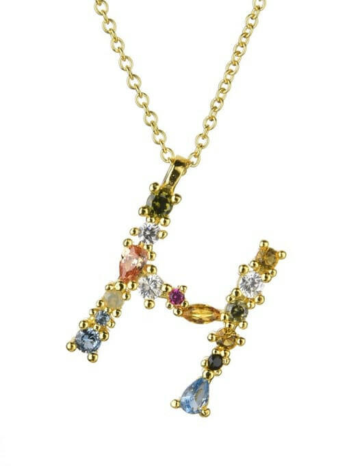 Dainty Initial Cubic Zirconia Necklace-Necklaces-Krush Kandy, Women's Online Fashion Boutique Located in Phoenix, Arizona (Scottsdale Area)