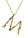 Dainty Initial Cubic Zirconia Necklace-Necklaces-Krush Kandy, Women's Online Fashion Boutique Located in Phoenix, Arizona (Scottsdale Area)
