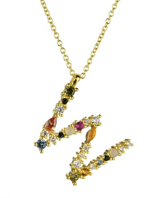 Dainty Initial Cubic Zirconia Necklace-Necklaces-Krush Kandy, Women's Online Fashion Boutique Located in Phoenix, Arizona (Scottsdale Area)