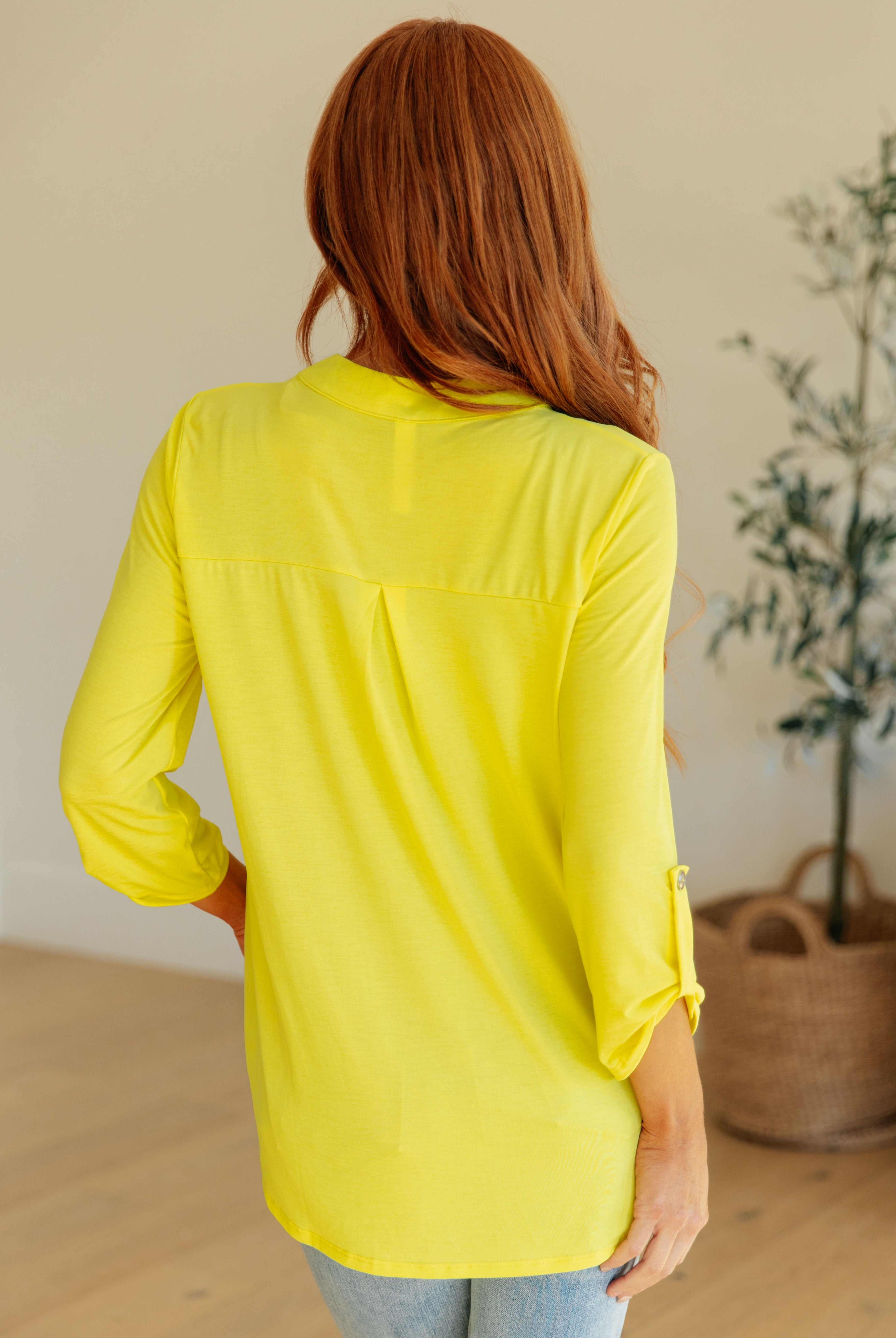 Lizzy Top in Neon Yellow-Long Sleeve Tops-Krush Kandy, Women's Online Fashion Boutique Located in Phoenix, Arizona (Scottsdale Area)
