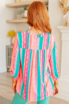 Lizzy Top in Ombre Mint Stripe-Long Sleeve Tops-Krush Kandy, Women's Online Fashion Boutique Located in Phoenix, Arizona (Scottsdale Area)