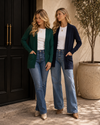 Long Sleeve Rib Banded Open Sweater Cardigan