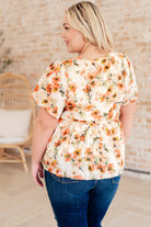 Magic Dance Square Neck Floral Blouse-Long Sleeve Tops-Krush Kandy, Women's Online Fashion Boutique Located in Phoenix, Arizona (Scottsdale Area)
