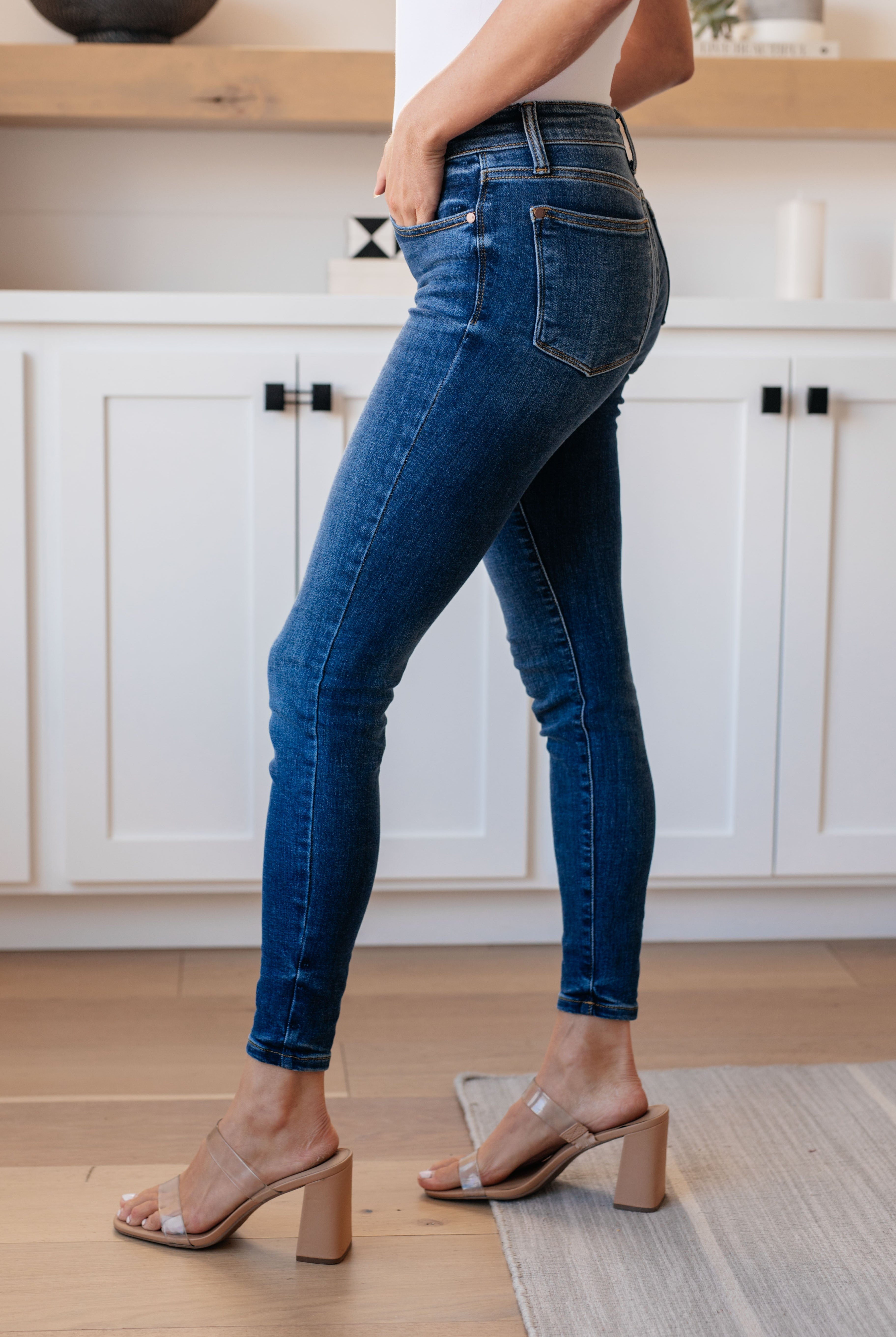 Maxine Mid-Rise Skinny Jeans-Jeans-Krush Kandy, Women's Online Fashion Boutique Located in Phoenix, Arizona (Scottsdale Area)