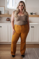 Judy Blue Melinda High Rise Control Top Flare Jeans in Marigold Yellow-Jeans-Krush Kandy, Women's Online Fashion Boutique Located in Phoenix, Arizona (Scottsdale Area)
