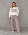 Merry Mornings Plaid Wide Leg Pants