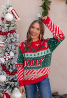 Merry & Jolly Holiday Tinsel Sweater-Sweaters-Krush Kandy, Women's Online Fashion Boutique Located in Phoenix, Arizona (Scottsdale Area)
