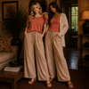 Mineral Wash Waffle Cropped Pants
