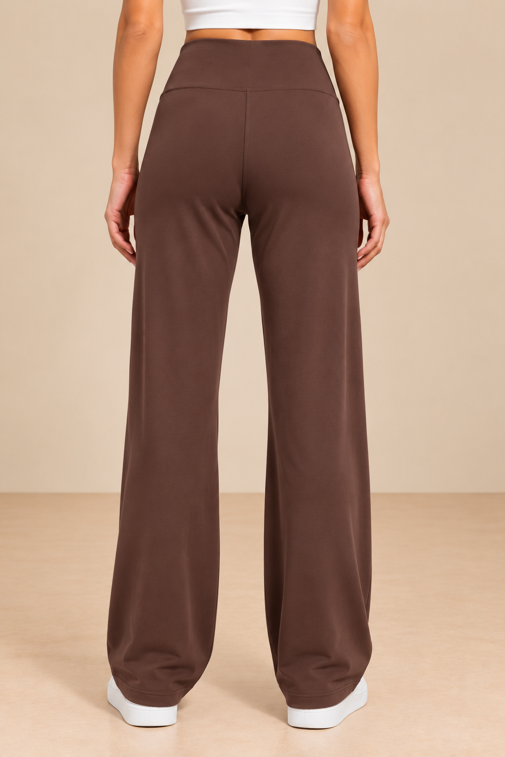 Minimalist Brown Wide-Leg Pants Studio Look.png