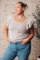 No One Knows Pointelle Knit Top-Short Sleeve Tops-Krush Kandy, Women's Online Fashion Boutique Located in Phoenix, Arizona (Scottsdale Area)