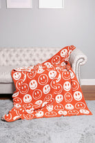 Happy Face Patterned Throw Blanket-Blankets-Krush Kandy, Women's Online Fashion Boutique Located in Phoenix, Arizona (Scottsdale Area)