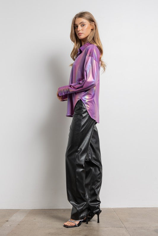 Rainbow Blouse-Long Sleeve Tops-Krush Kandy, Women's Online Fashion Boutique Located in Phoenix, Arizona (Scottsdale Area)