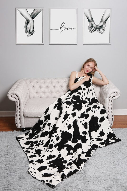 Cow Pattern Throw Blanket-Blankets-Krush Kandy, Women's Online Fashion Boutique Located in Phoenix, Arizona (Scottsdale Area)