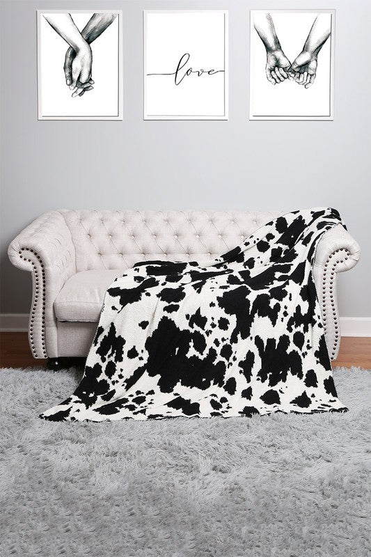 Cow Pattern Throw Blanket-Blankets-Krush Kandy, Women's Online Fashion Boutique Located in Phoenix, Arizona (Scottsdale Area)