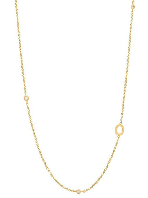 Cubic Zirconia Letter Minimalist Necklace-Necklaces-Krush Kandy, Women's Online Fashion Boutique Located in Phoenix, Arizona (Scottsdale Area)