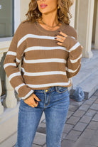 Candy Threads Stripe Sweater-Tops-Krush Kandy, Women's Online Fashion Boutique Located in Phoenix, Arizona (Scottsdale Area)