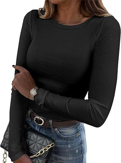 Basic Everyday Ribbed Long Sleeve Top-Long Sleeve Tops-Krush Kandy, Women's Online Fashion Boutique Located in Phoenix, Arizona (Scottsdale Area)