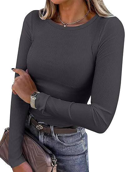Basic Everyday Ribbed Long Sleeve Top-Long Sleeve Tops-Krush Kandy, Women's Online Fashion Boutique Located in Phoenix, Arizona (Scottsdale Area)
