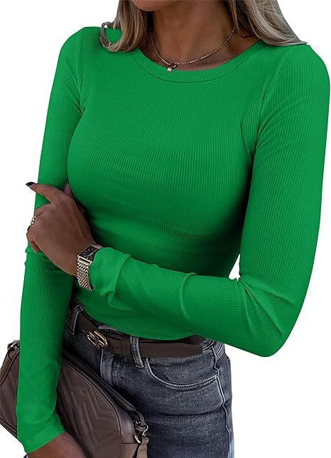 Basic Everyday Ribbed Long Sleeve Top-Long Sleeve Tops-Krush Kandy, Women's Online Fashion Boutique Located in Phoenix, Arizona (Scottsdale Area)