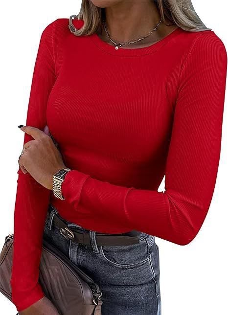 Basic Everyday Ribbed Long Sleeve Top-Long Sleeve Tops-Krush Kandy, Women's Online Fashion Boutique Located in Phoenix, Arizona (Scottsdale Area)