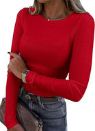 Basic Everyday Ribbed Long Sleeve Top-Long Sleeve Tops-Krush Kandy, Women's Online Fashion Boutique Located in Phoenix, Arizona (Scottsdale Area)