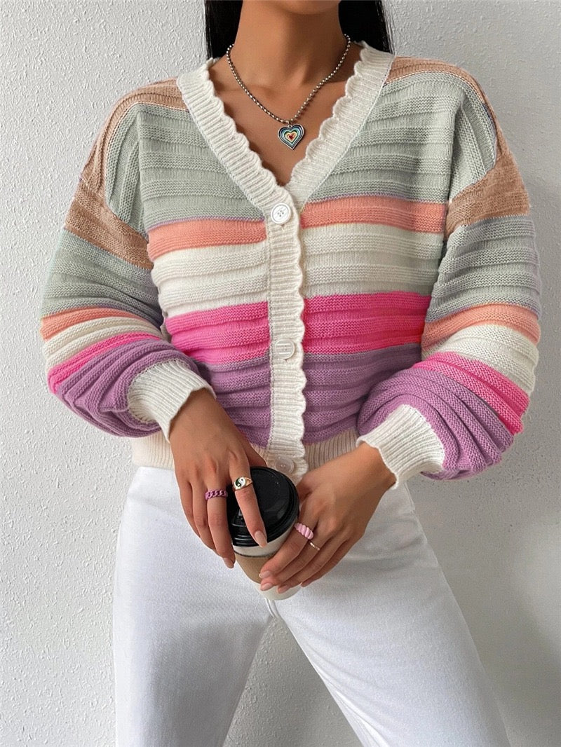 Kandy Threaded Casual Cardigan-Cardigan-Krush Kandy, Women's Online Fashion Boutique Located in Phoenix, Arizona (Scottsdale Area)