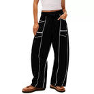 Luxe Contrast Stitching Wide Leg Pants-Pants-Krush Kandy, Women's Online Fashion Boutique Located in Phoenix, Arizona (Scottsdale Area)