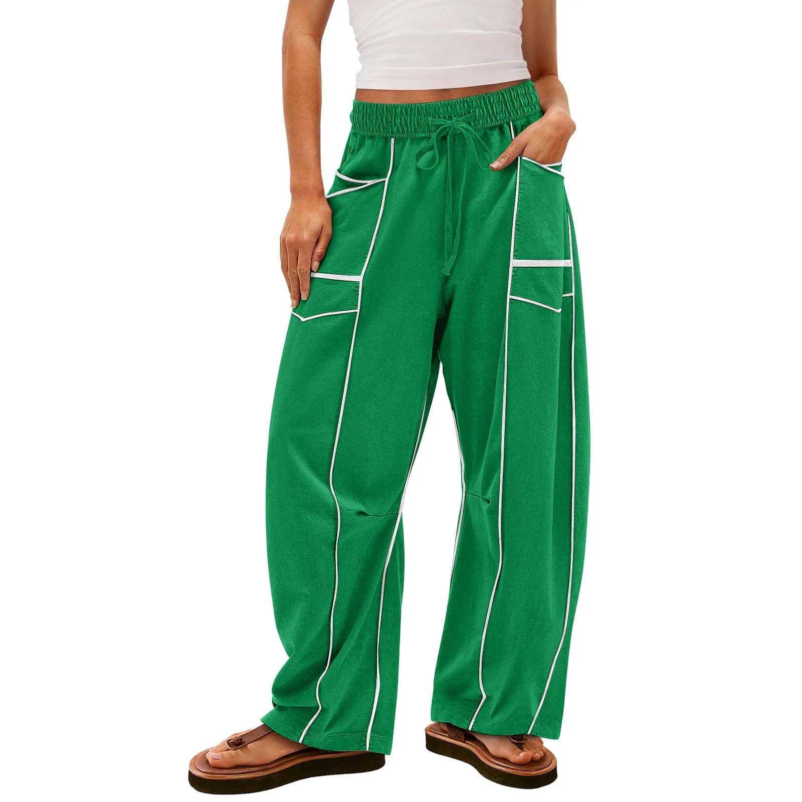 Luxe Contrast Stitching Wide Leg Pants-Pants-Krush Kandy, Women's Online Fashion Boutique Located in Phoenix, Arizona (Scottsdale Area)
