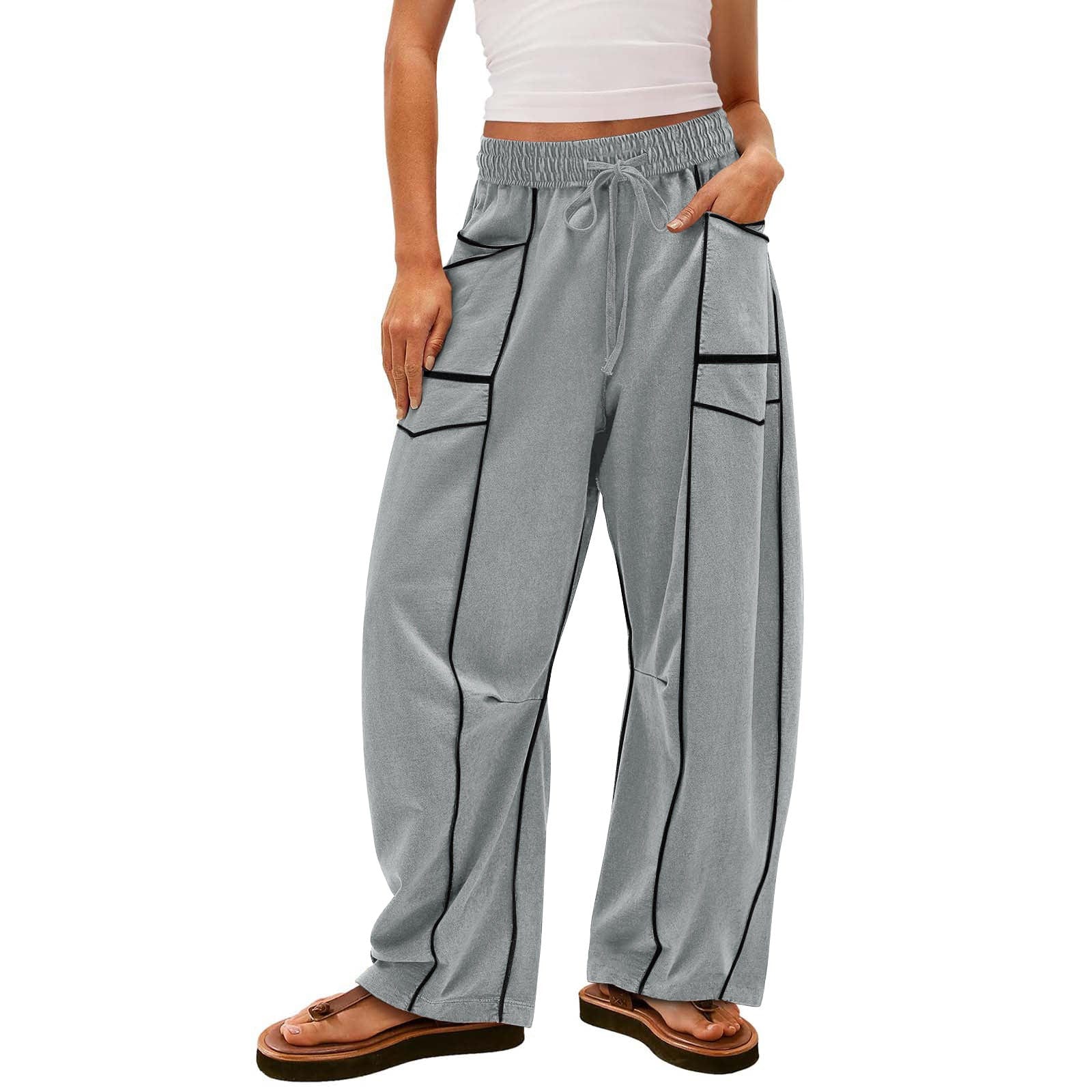 Luxe Contrast Stitching Wide Leg Pants-Pants-Krush Kandy, Women's Online Fashion Boutique Located in Phoenix, Arizona (Scottsdale Area)