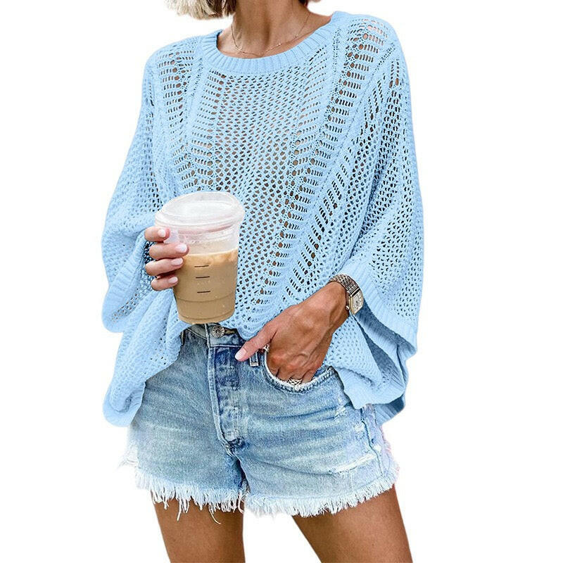 Cozy Chic Open Knit Sweater-Tops-Krush Kandy, Women's Online Fashion Boutique Located in Phoenix, Arizona (Scottsdale Area)