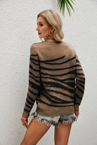 Zebra Print Luxe Oversized Sweater-Sweaters-Krush Kandy, Women's Online Fashion Boutique Located in Phoenix, Arizona (Scottsdale Area)