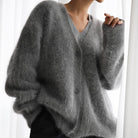 Luxe Soft Fuzzy Button Cardigan-Cardigans-Krush Kandy, Women's Online Fashion Boutique Located in Phoenix, Arizona (Scottsdale Area)