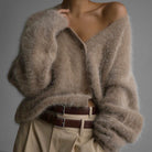 Luxe Soft Fuzzy Button Cardigan-Cardigans-Krush Kandy, Women's Online Fashion Boutique Located in Phoenix, Arizona (Scottsdale Area)