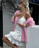 Luxe Soft Fuzzy Button Cardigan-Cardigans-Krush Kandy, Women's Online Fashion Boutique Located in Phoenix, Arizona (Scottsdale Area)