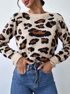 Leopard Luxe Knit Sweater-Sweaters-Krush Kandy, Women's Online Fashion Boutique Located in Phoenix, Arizona (Scottsdale Area)