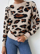Leopard Luxe Knit Sweater-Sweaters-Krush Kandy, Women's Online Fashion Boutique Located in Phoenix, Arizona (Scottsdale Area)