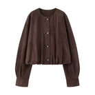 Casual Chic Ruched Faux Suede Jacket-Jacket-Krush Kandy, Women's Online Fashion Boutique Located in Phoenix, Arizona (Scottsdale Area)