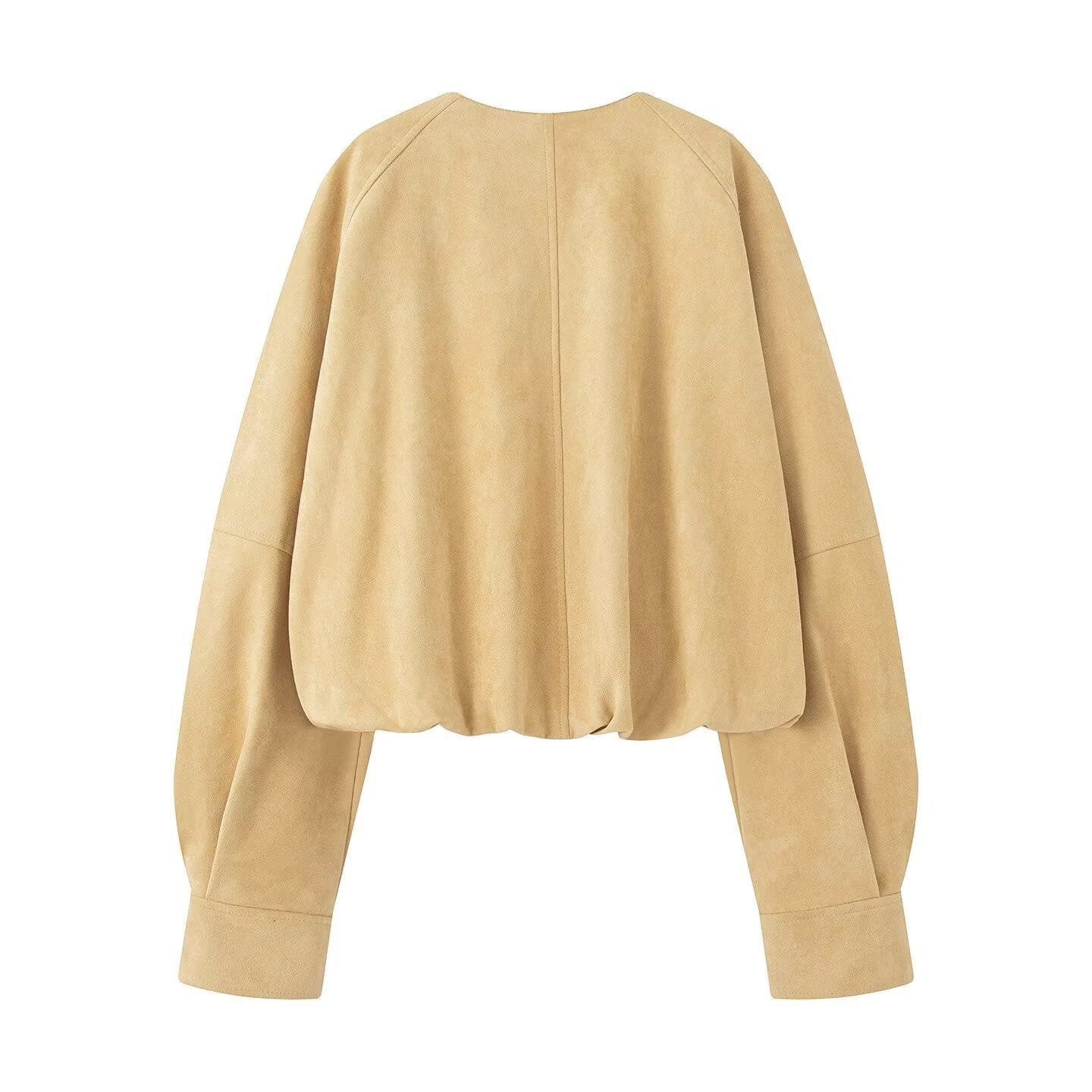 Casual Chic Ruched Faux Suede Jacket-Jacket-Krush Kandy, Women's Online Fashion Boutique Located in Phoenix, Arizona (Scottsdale Area)