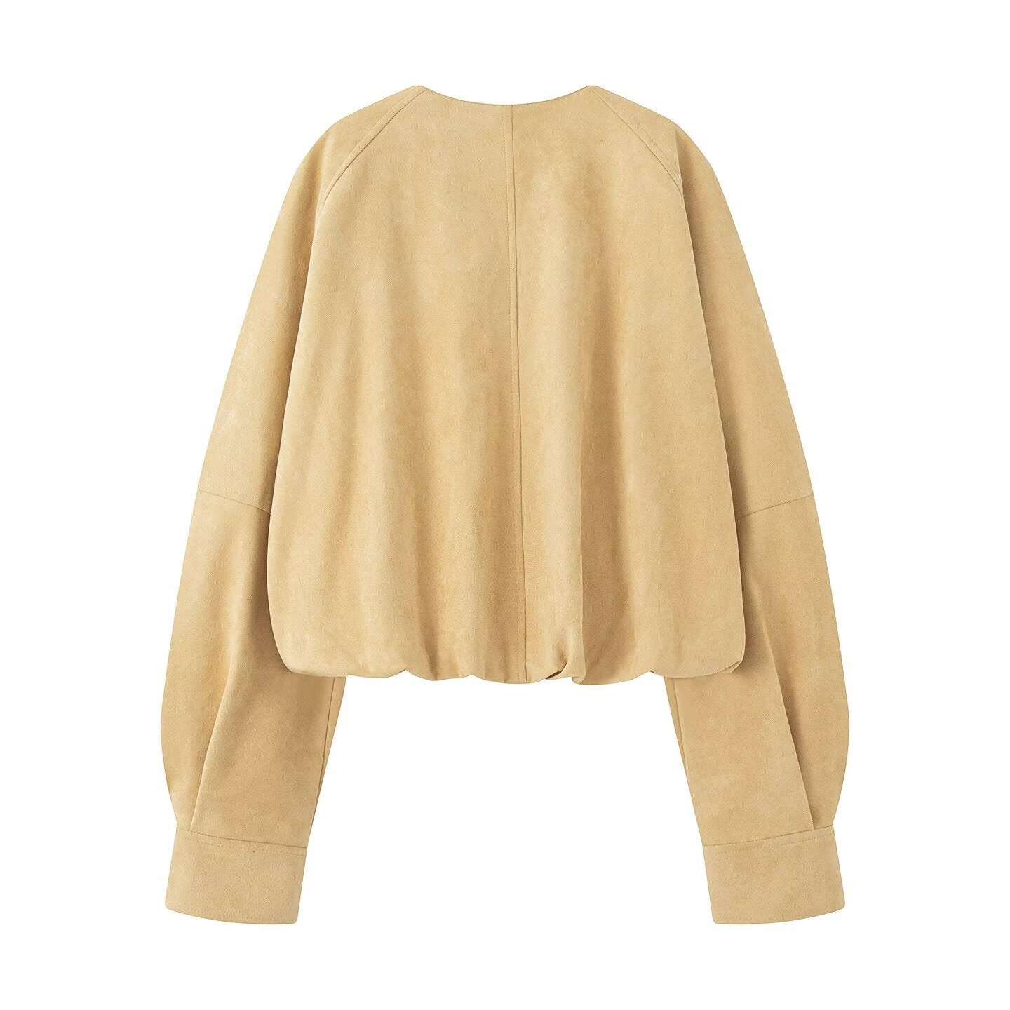 Casual Chic Ruched Faux Suede Jacket-Jacket-Krush Kandy, Women's Online Fashion Boutique Located in Phoenix, Arizona (Scottsdale Area)