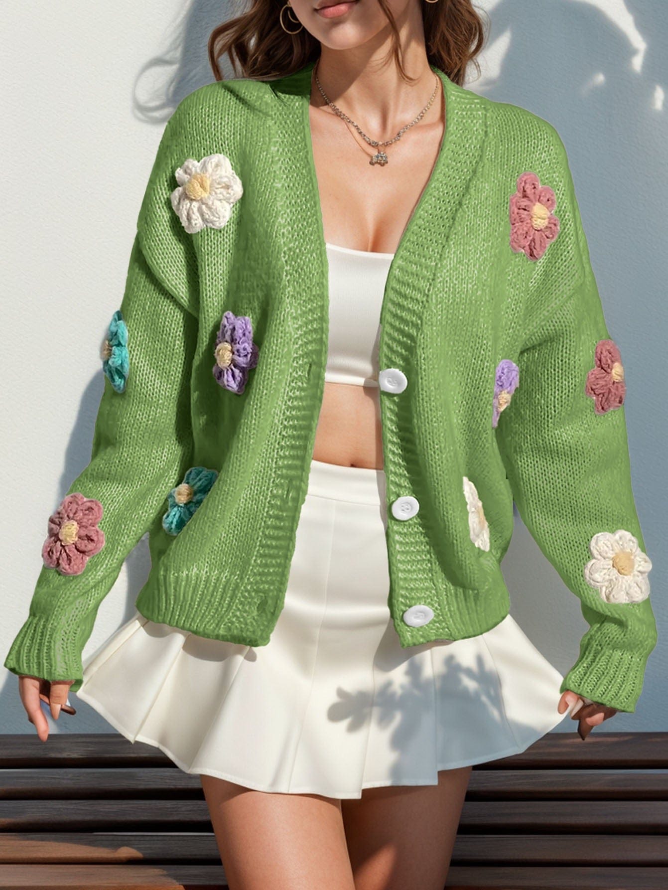 Blooming Threads Knit Cardigan-Cardigan-Krush Kandy, Women's Online Fashion Boutique Located in Phoenix, Arizona (Scottsdale Area)
