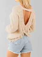 Long Sleeve Cutout Sweater-Sweaters-Krush Kandy, Women's Online Fashion Boutique Located in Phoenix, Arizona (Scottsdale Area)