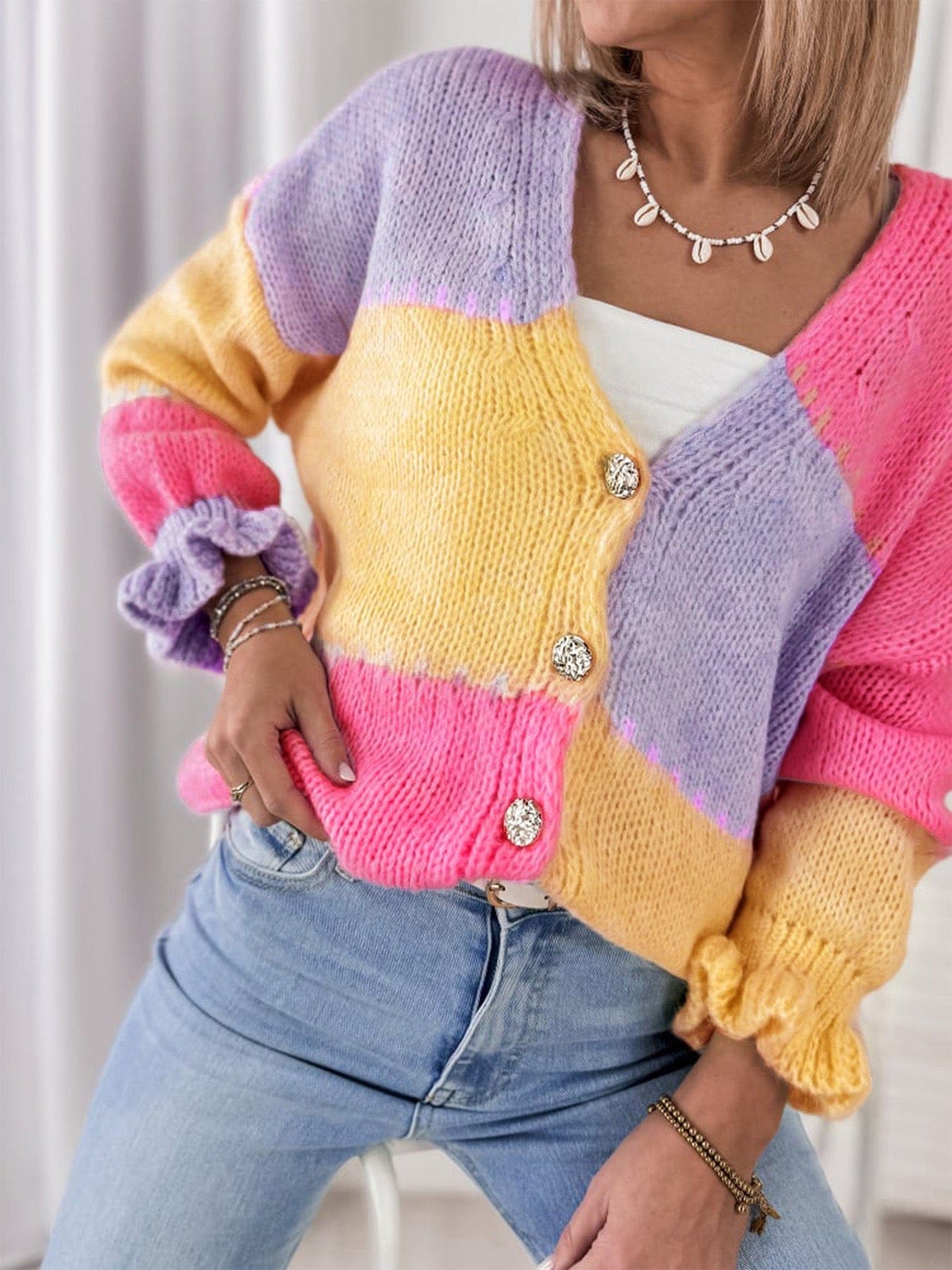 Candy Coated Luxe Button Cardigan-Cardigans-Krush Kandy, Women's Online Fashion Boutique Located in Phoenix, Arizona (Scottsdale Area)