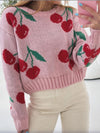 Cherry On Top Luxe Ribbed Sweater-Sweaters-Krush Kandy, Women's Online Fashion Boutique Located in Phoenix, Arizona (Scottsdale Area)