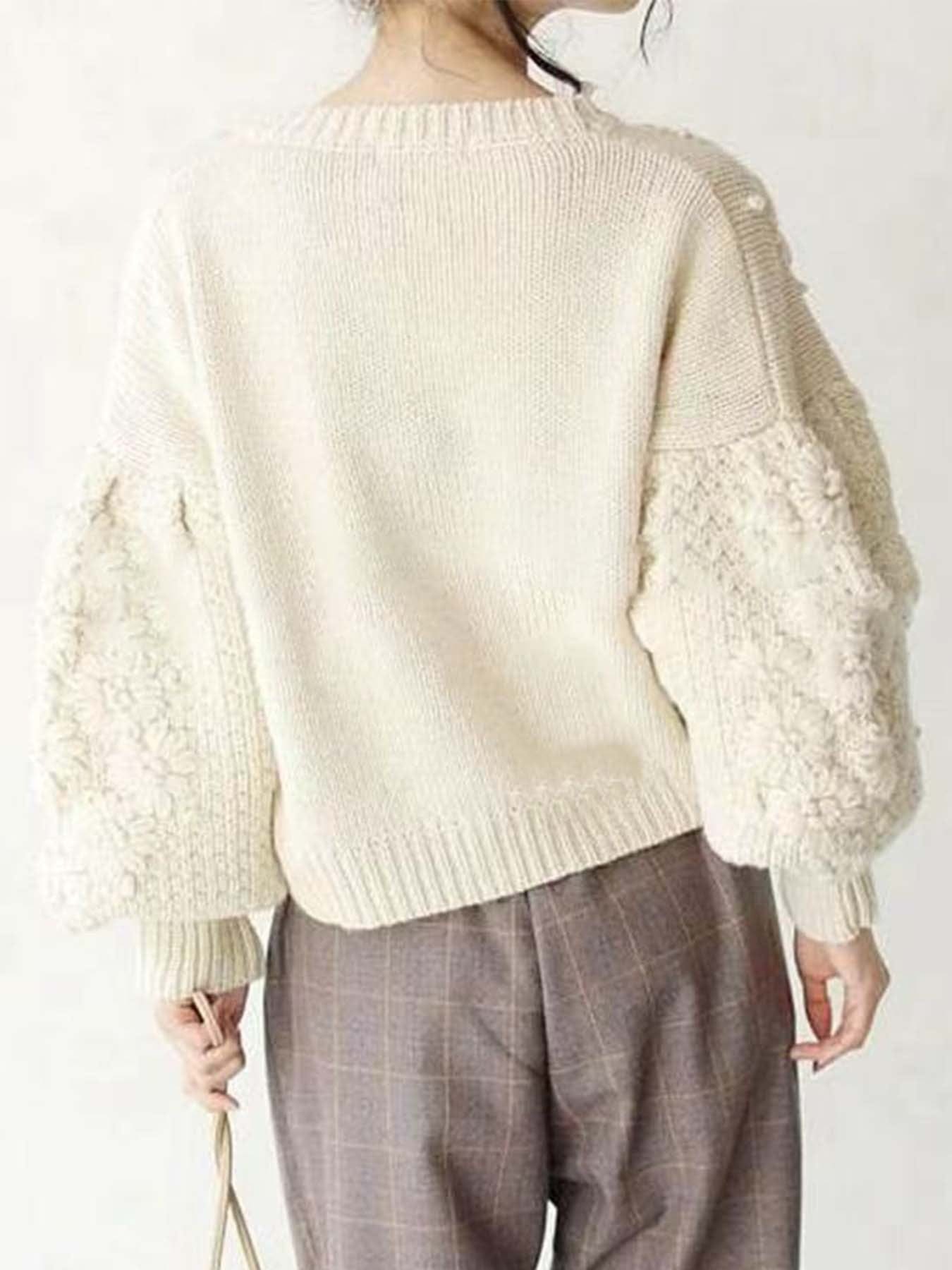 Neutral Floral Ribbed Sweater-Sweaters-Krush Kandy, Women's Online Fashion Boutique Located in Phoenix, Arizona (Scottsdale Area)