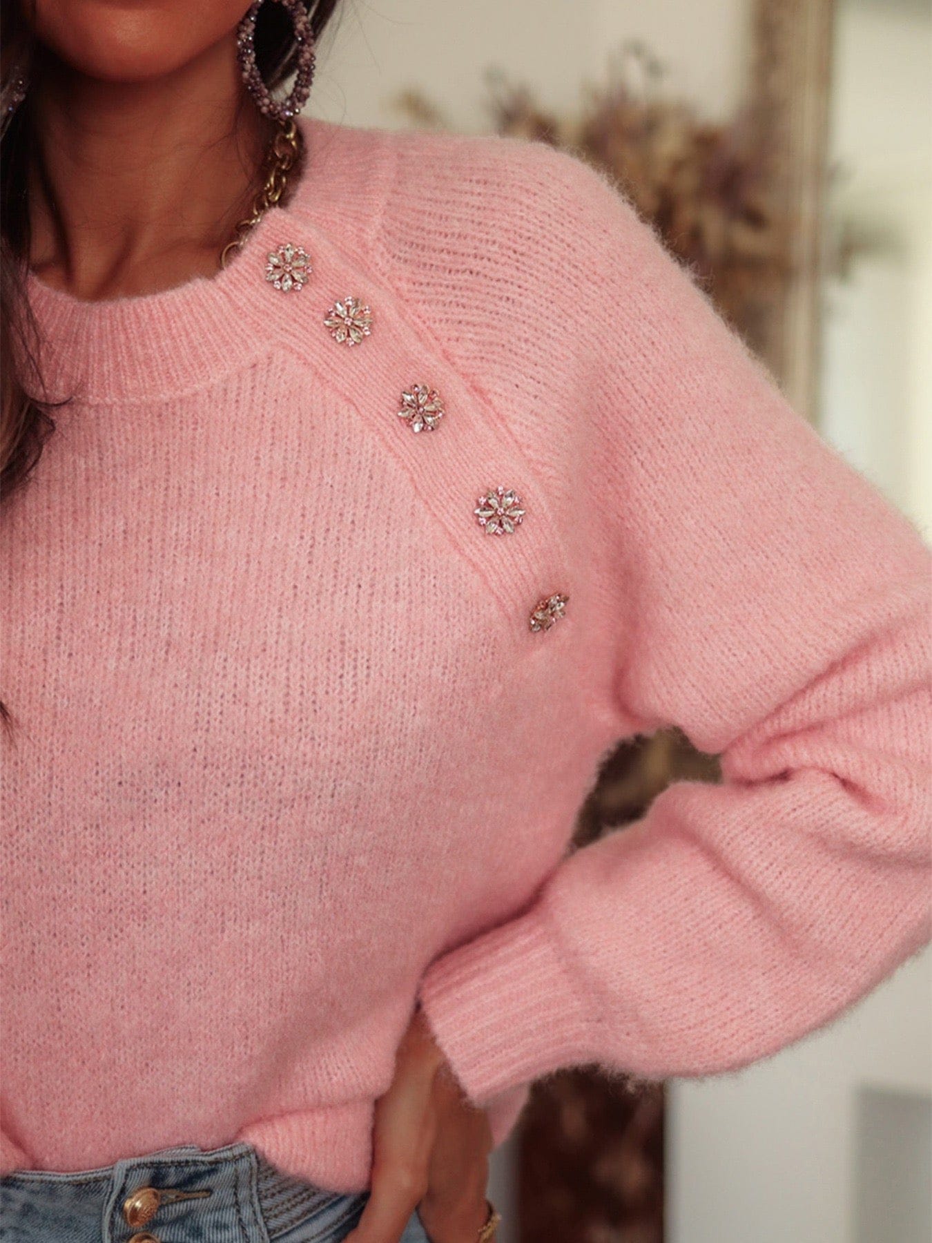 Shine On Me Relaxed Sweater-Sweaters-Krush Kandy, Women's Online Fashion Boutique Located in Phoenix, Arizona (Scottsdale Area)