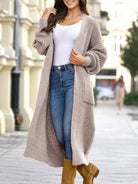 Long Knit Pocket Cardigan-Cardigans-Krush Kandy, Women's Online Fashion Boutique Located in Phoenix, Arizona (Scottsdale Area)