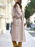 Long Knit Pocket Cardigan-Cardigans-Krush Kandy, Women's Online Fashion Boutique Located in Phoenix, Arizona (Scottsdale Area)