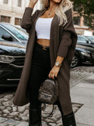 Coffee Date Long Knit Cardigan-Cardigan-Krush Kandy, Women's Online Fashion Boutique Located in Phoenix, Arizona (Scottsdale Area)