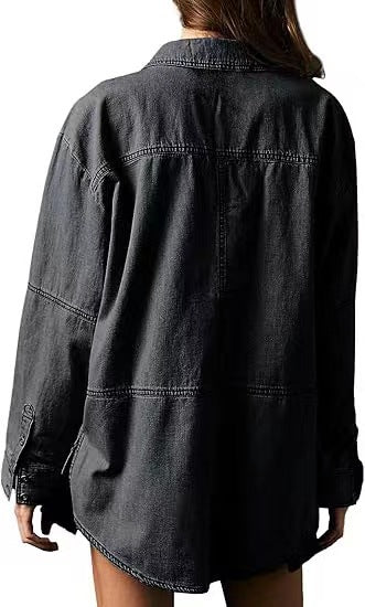 Rodeo Muse Denim Long Sleeve Top-Long Sleeve Tops-Krush Kandy, Women's Online Fashion Boutique Located in Phoenix, Arizona (Scottsdale Area)