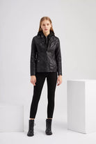 Faux Leather Hooded Zip-Up Jacket-Jackets-Krush Kandy, Women's Online Fashion Boutique Located in Phoenix, Arizona (Scottsdale Area)